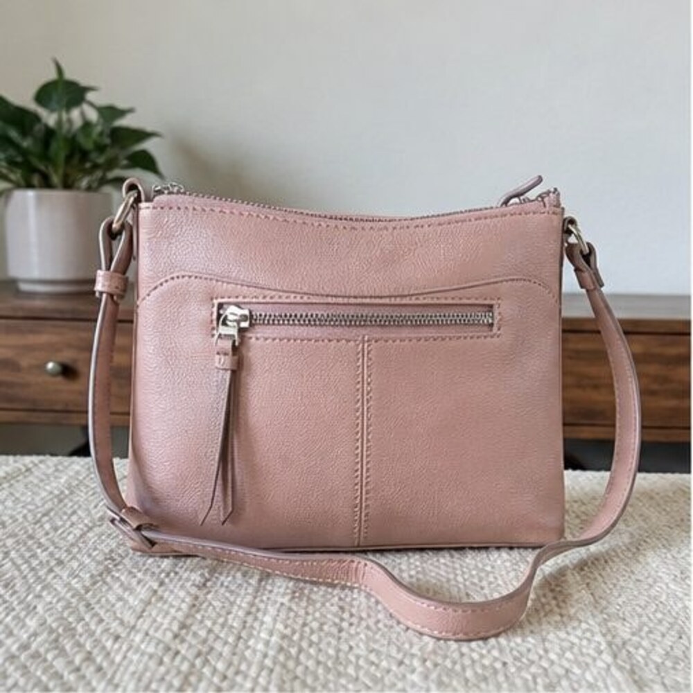 Gray Suede Crossbody Bag